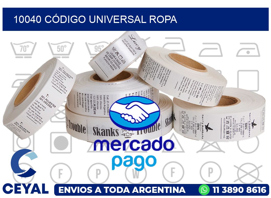 10040 CÓDIGO UNIVERSAL ROPA