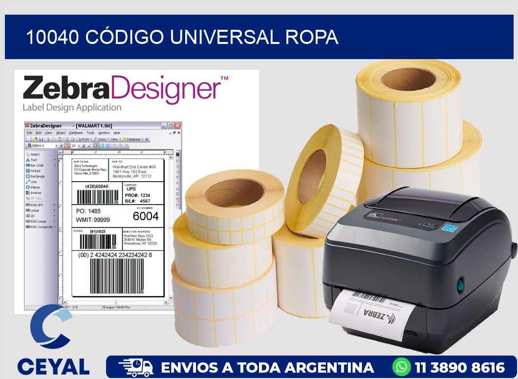 10040 CÓDIGO UNIVERSAL ROPA