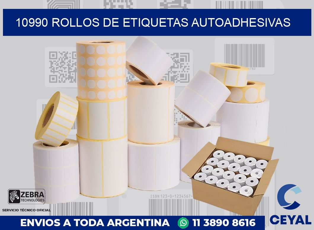 10990 ROLLOS DE ETIQUETAS AUTOADHESIVAS