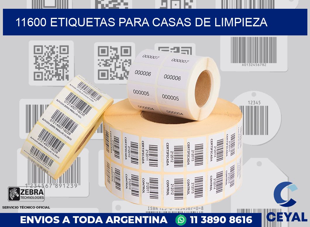 11600 ETIQUETAS PARA CASAS DE LIMPIEZA