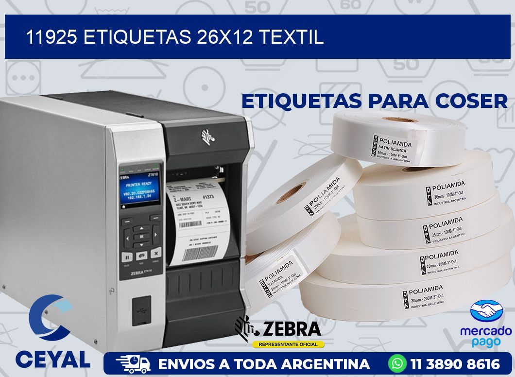 11925 ETIQUETAS 26X12 TEXTIL