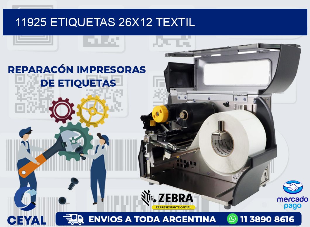 11925 ETIQUETAS 26X12 TEXTIL