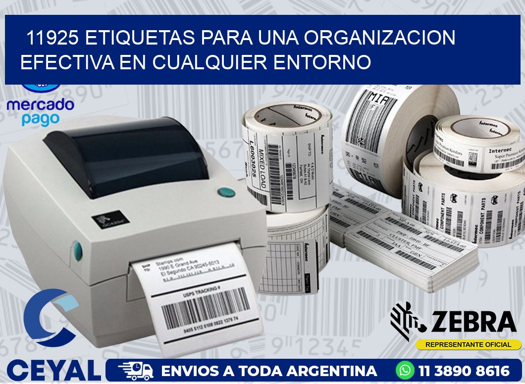 11925 ETIQUETAS PARA UNA ORGANIZACION EFECTIVA EN CUALQUIER ENTORNO