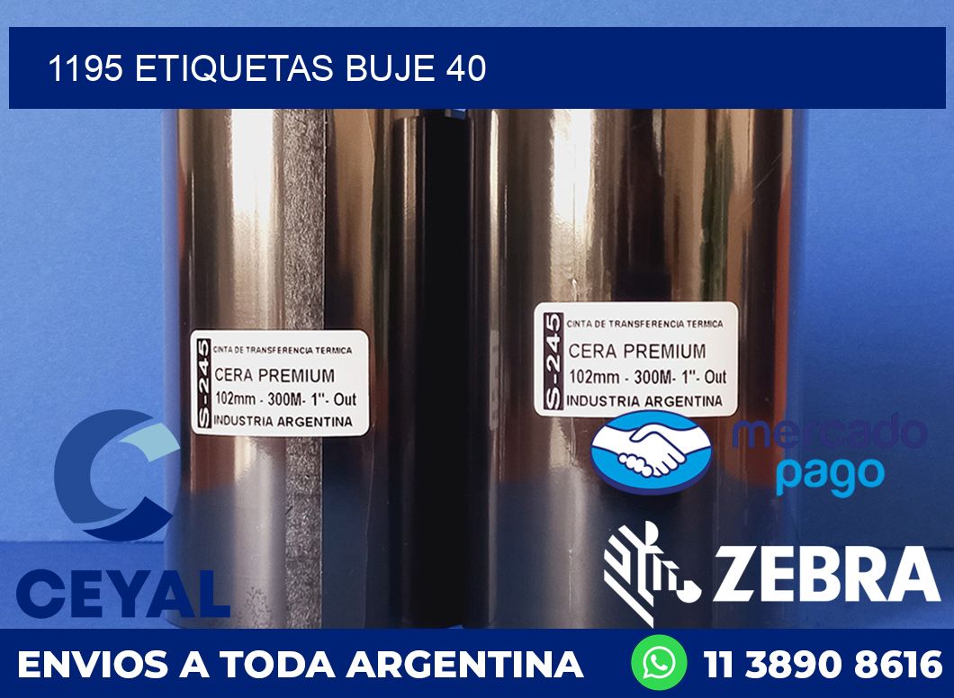1195 ETIQUETAS BUJE 40