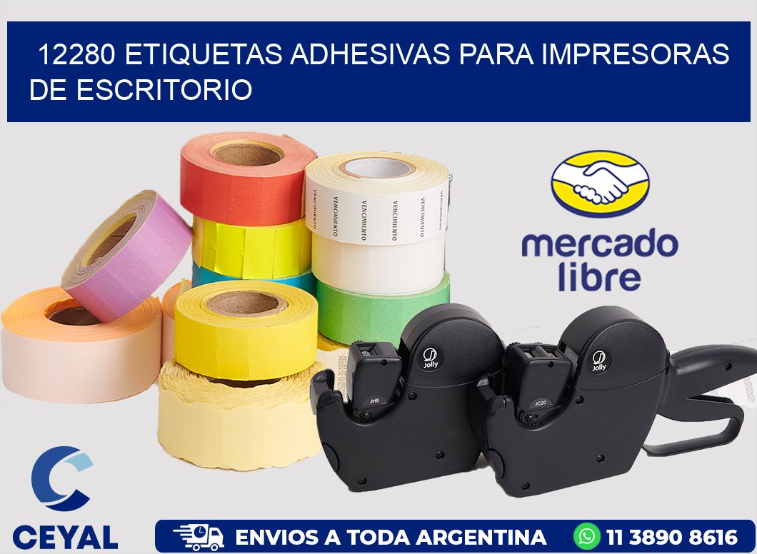 12280 ETIQUETAS ADHESIVAS PARA IMPRESORAS DE ESCRITORIO