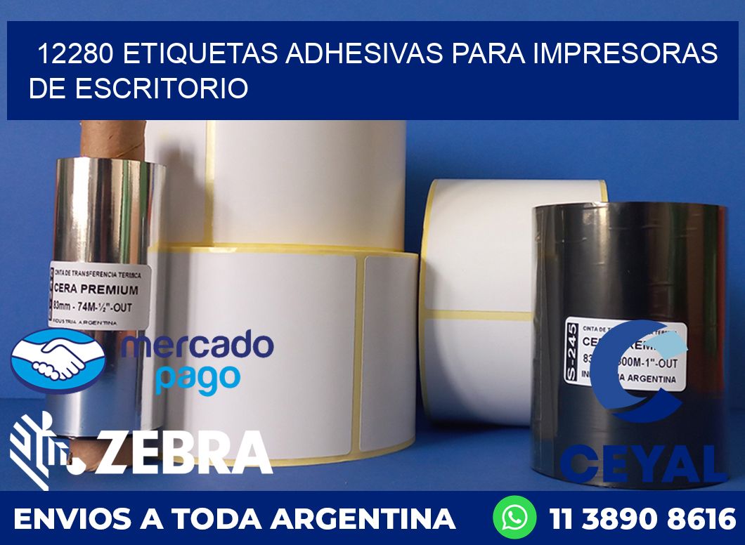 12280 ETIQUETAS ADHESIVAS PARA IMPRESORAS DE ESCRITORIO