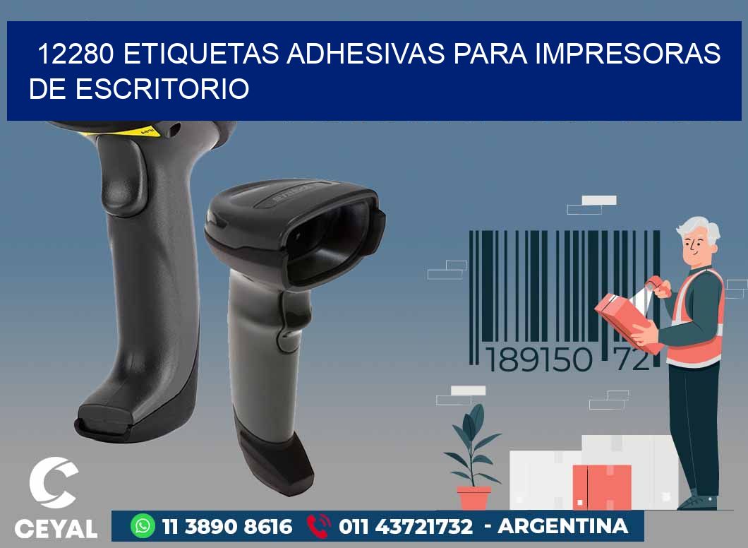 12280 ETIQUETAS ADHESIVAS PARA IMPRESORAS DE ESCRITORIO
