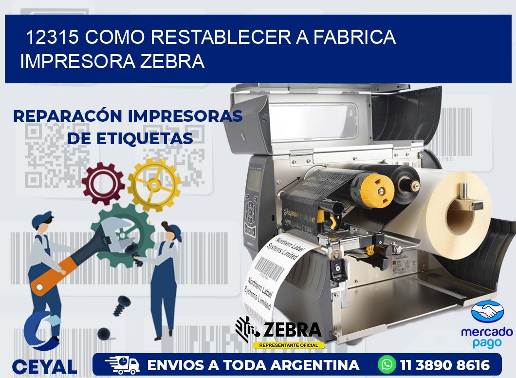 12315 COMO RESTABLECER A FABRICA IMPRESORA ZEBRA