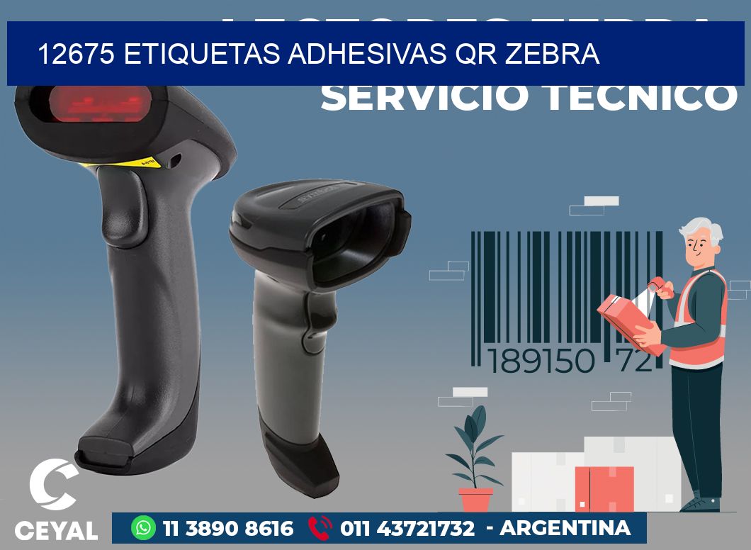 12675 ETIQUETAS ADHESIVAS QR ZEBRA
