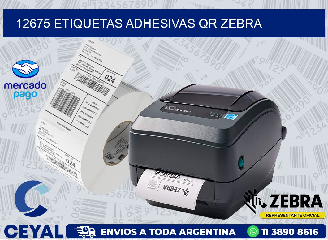12675 ETIQUETAS ADHESIVAS QR ZEBRA