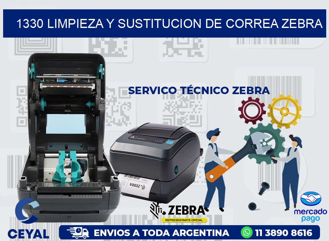 1330 LIMPIEZA Y SUSTITUCION DE CORREA ZEBRA