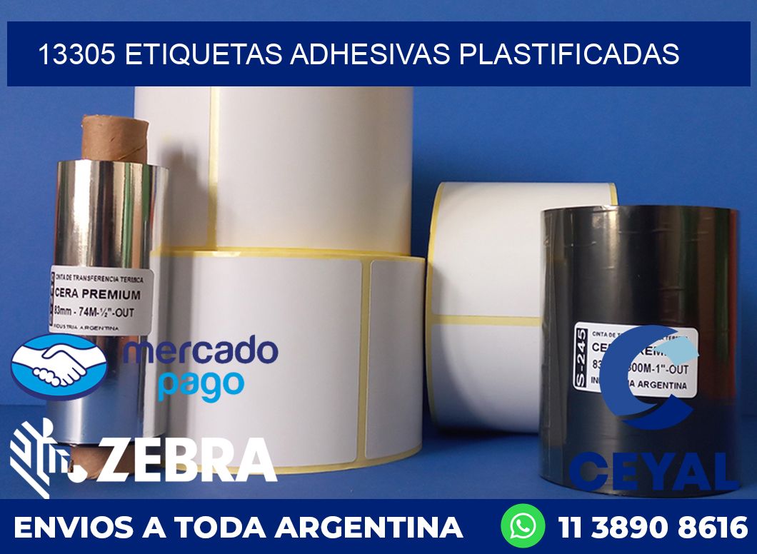 13305 ETIQUETAS ADHESIVAS PLASTIFICADAS