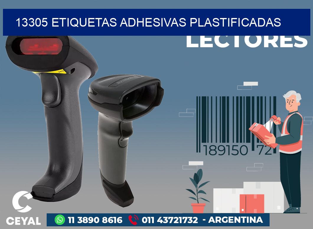 13305 ETIQUETAS ADHESIVAS PLASTIFICADAS