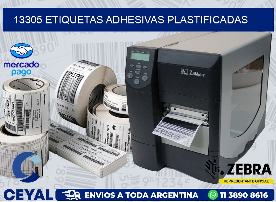 13305 ETIQUETAS ADHESIVAS PLASTIFICADAS