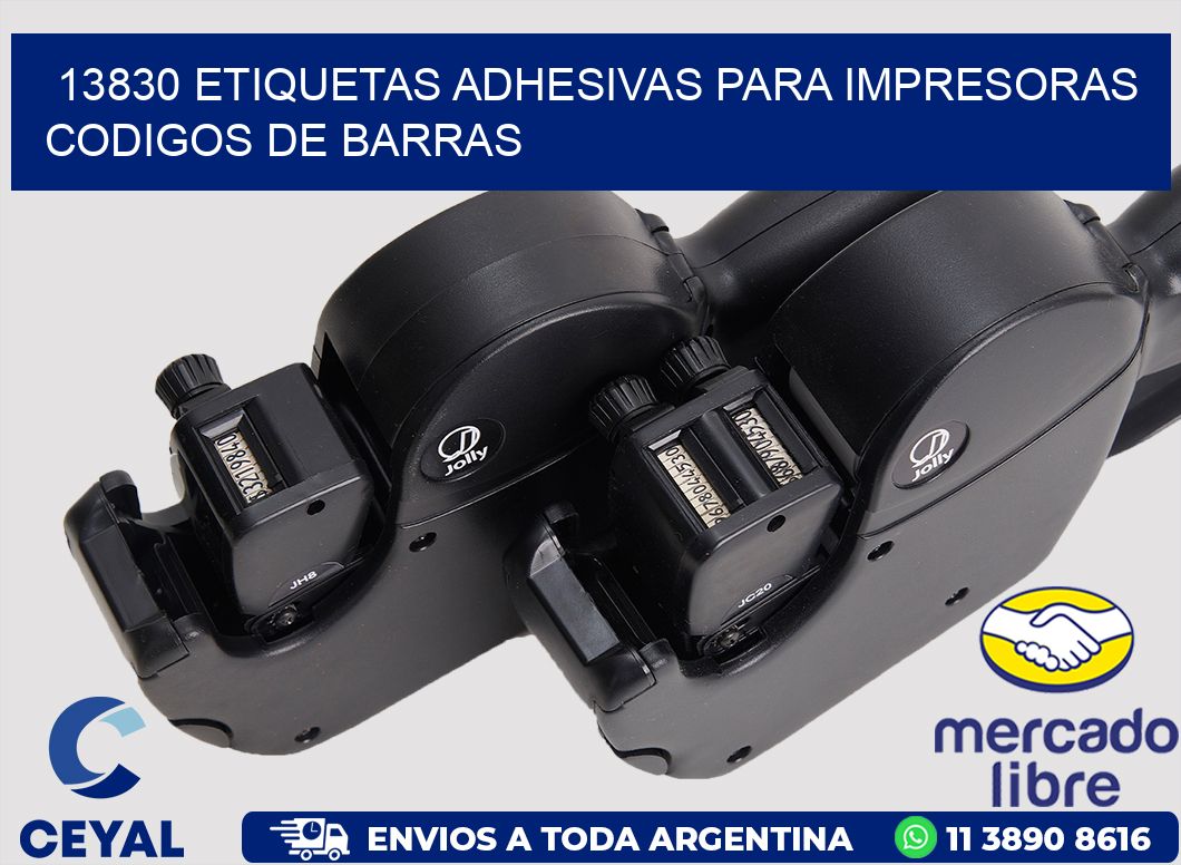 13830 ETIQUETAS ADHESIVAS PARA IMPRESORAS CODIGOS DE BARRAS
