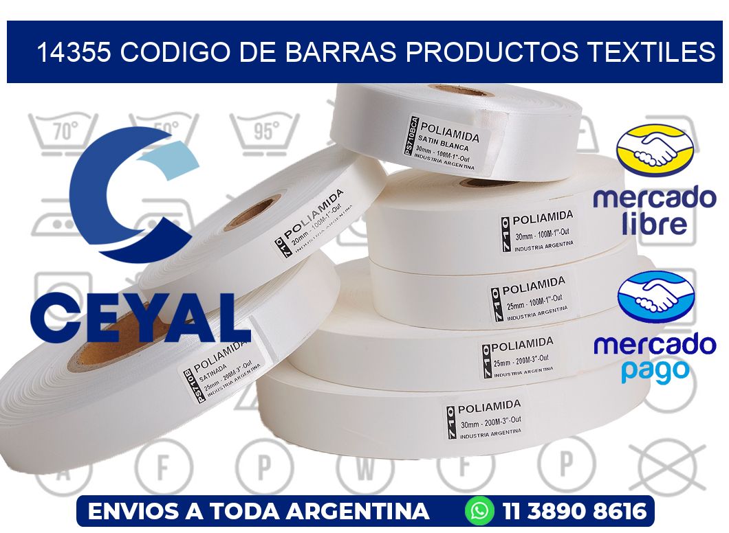 14355 CODIGO DE BARRAS PRODUCTOS TEXTILES