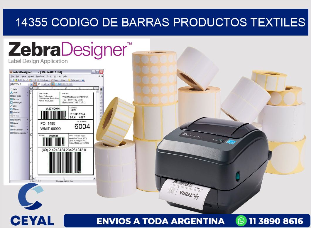 14355 CODIGO DE BARRAS PRODUCTOS TEXTILES
