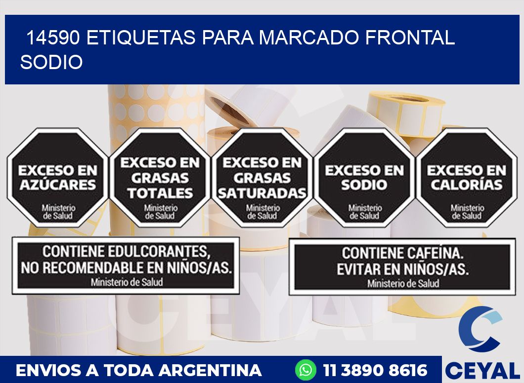 14590 ETIQUETAS PARA MARCADO FRONTAL SODIO