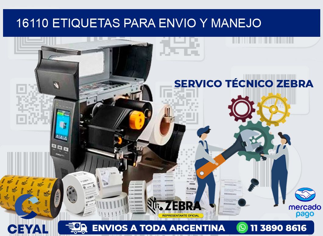 16110 ETIQUETAS PARA ENVIO Y MANEJO