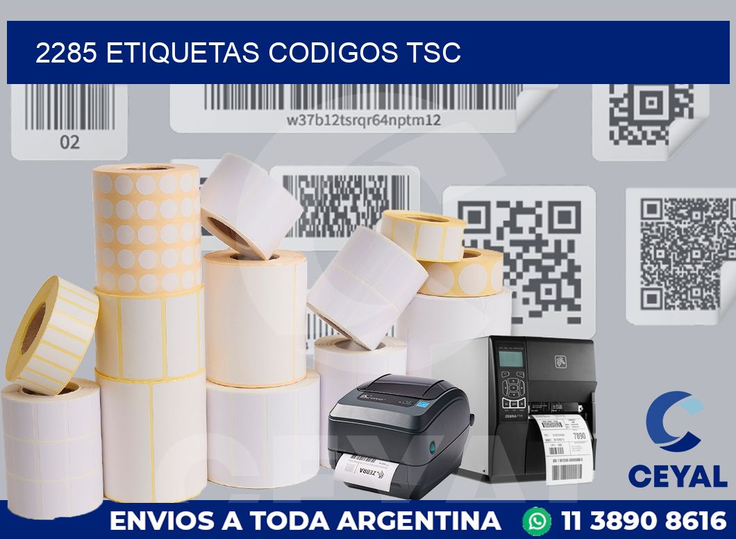 2285 ETIQUETAS CODIGOS TSC