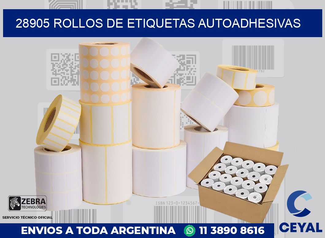 28905 ROLLOS DE ETIQUETAS AUTOADHESIVAS
