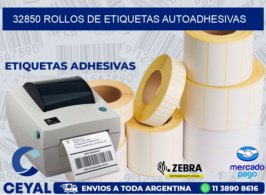 32850 ROLLOS DE ETIQUETAS AUTOADHESIVAS