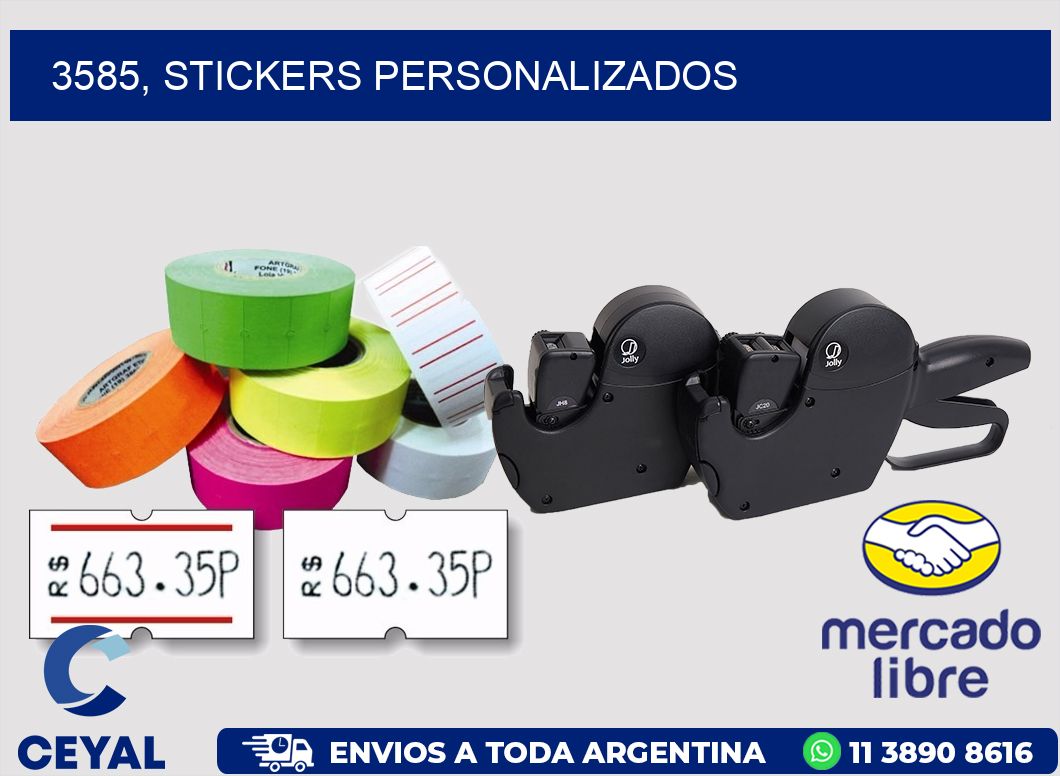 3585, stickers personalizados