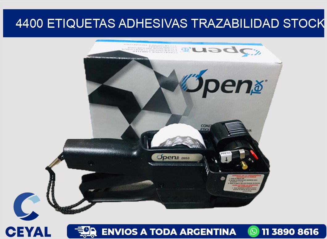 4400 ETIQUETAS ADHESIVAS TRAZABILIDAD STOCK