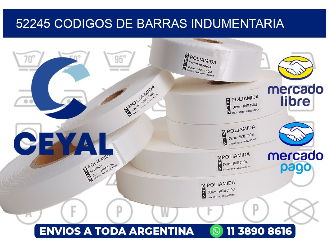 52245 CODIGOS DE BARRAS INDUMENTARIA