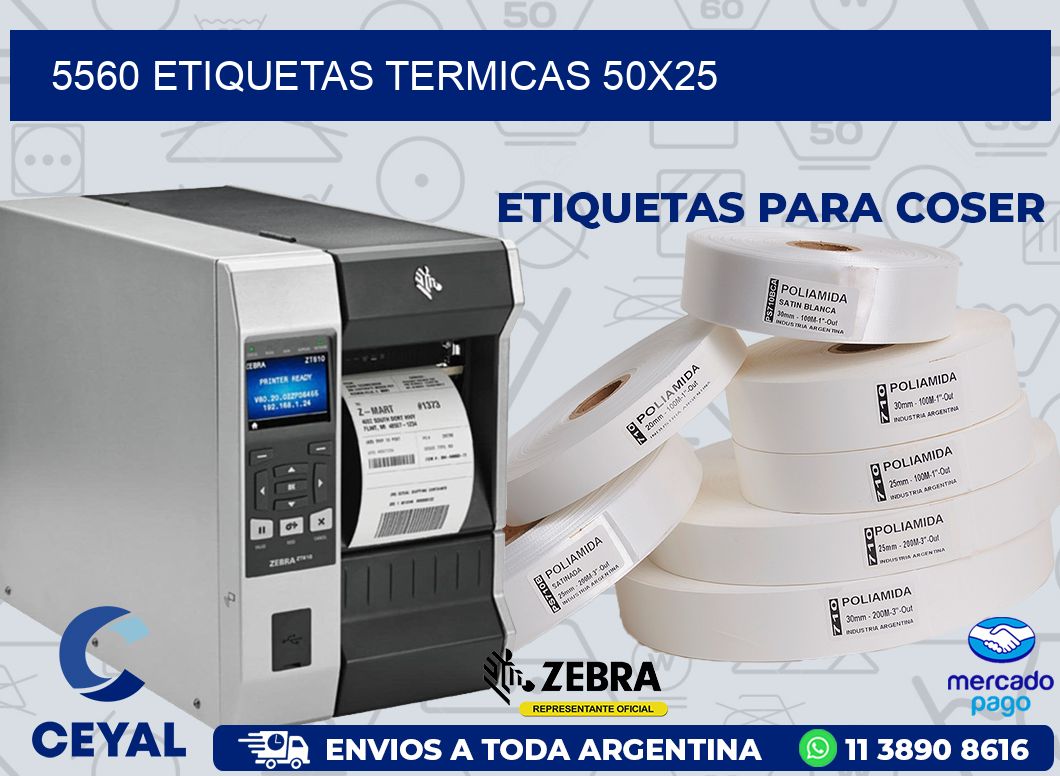 5560 ETIQUETAS TERMICAS 50X25
