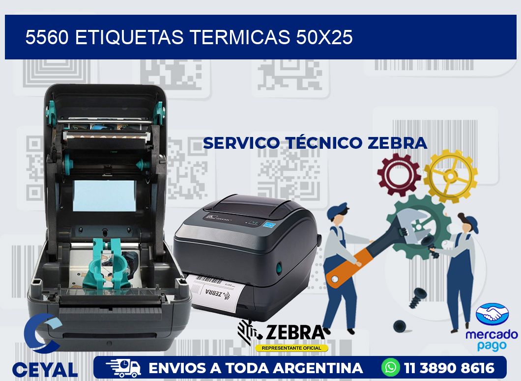 5560 ETIQUETAS TERMICAS 50X25