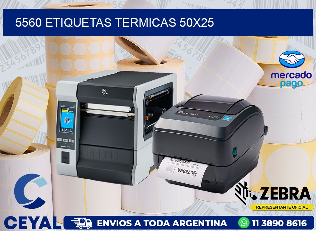 5560 ETIQUETAS TERMICAS 50X25