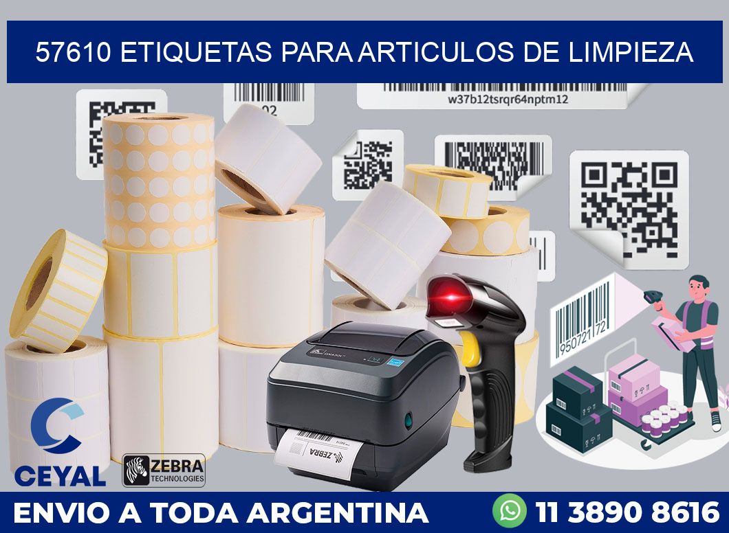 57610 ETIQUETAS PARA ARTICULOS DE LIMPIEZA