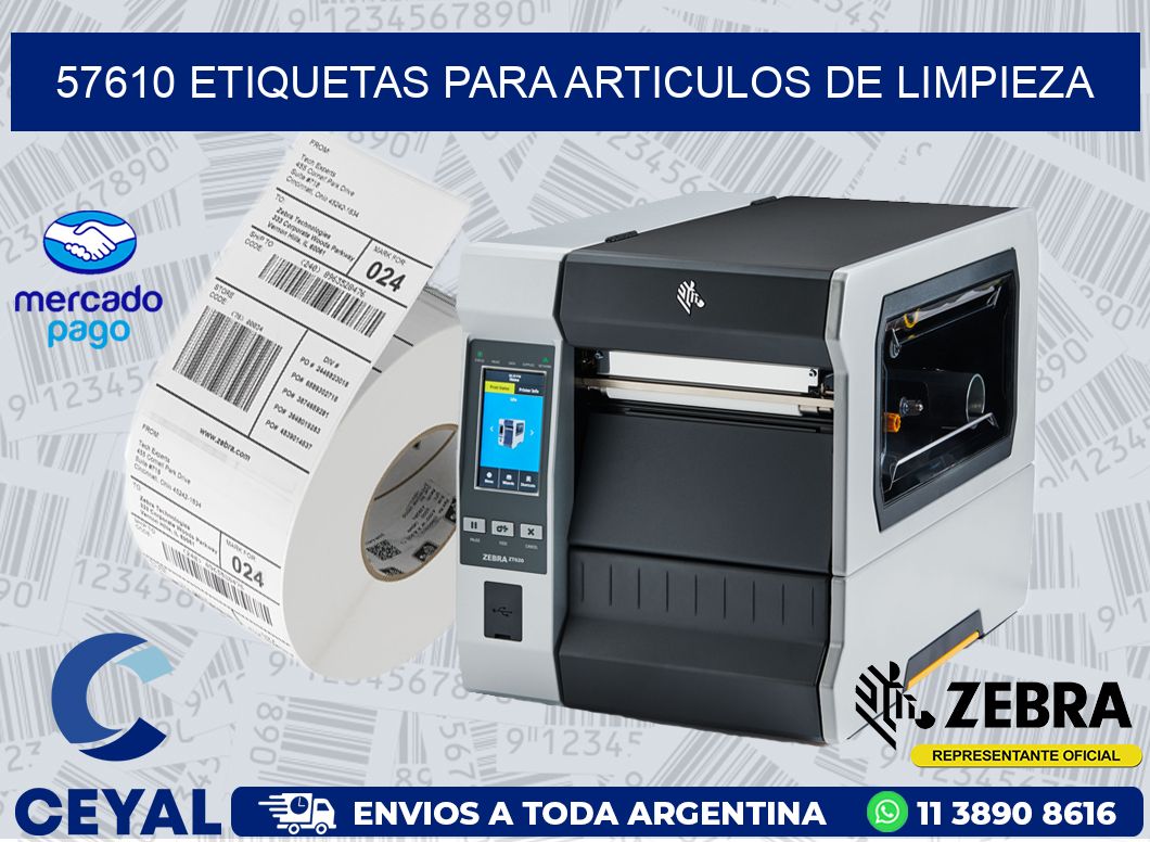 57610 ETIQUETAS PARA ARTICULOS DE LIMPIEZA