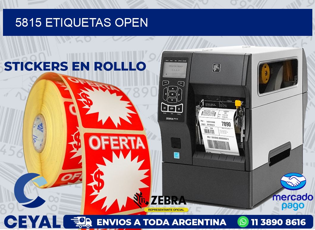 5815 ETIQUETAS OPEN