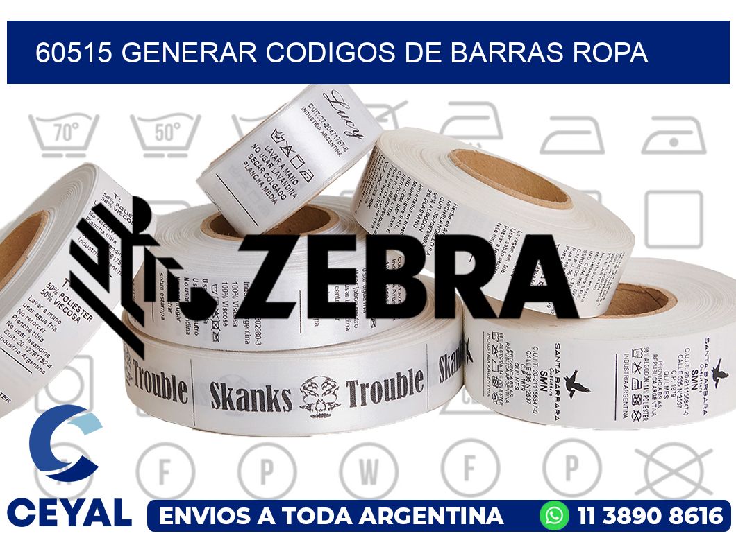 60515 GENERAR CODIGOS DE BARRAS ROPA