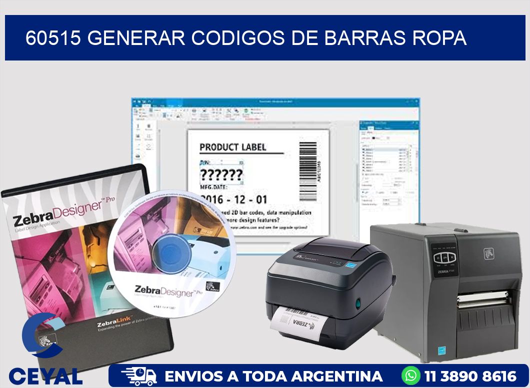 60515 GENERAR CODIGOS DE BARRAS ROPA