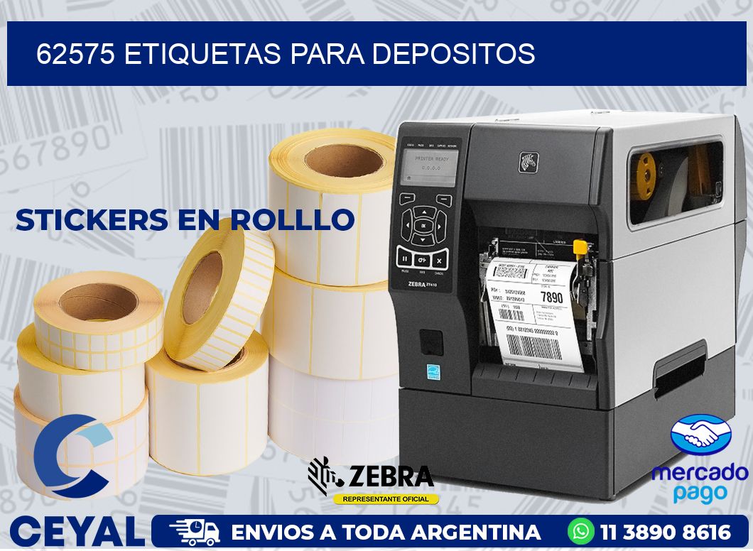 62575 ETIQUETAS PARA DEPOSITOS