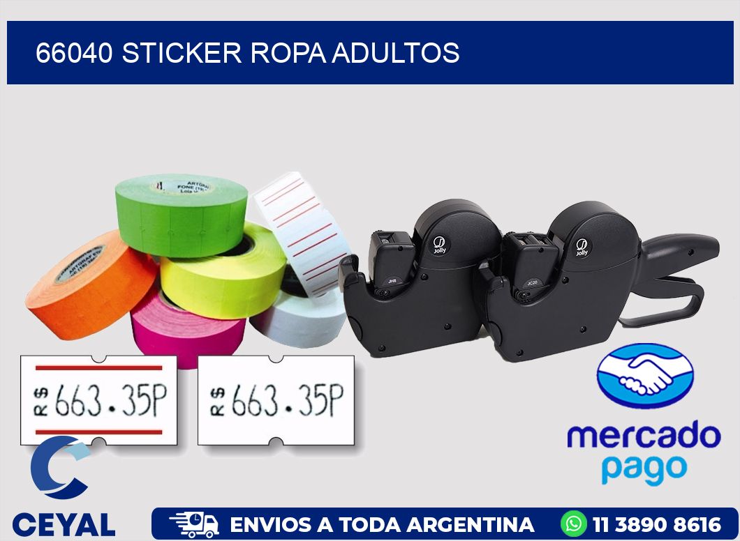 66040 STICKER ROPA ADULTOS