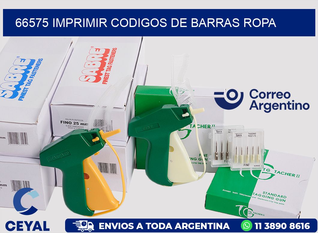 66575 IMPRIMIR CODIGOS DE BARRAS ROPA