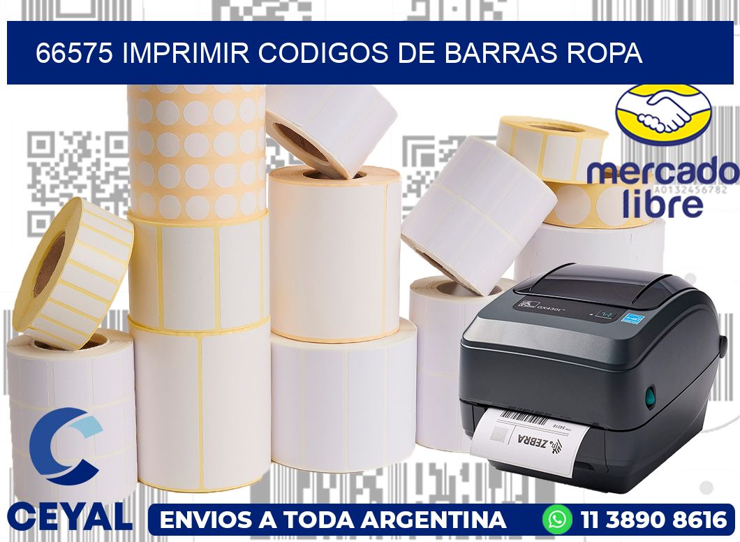 66575 IMPRIMIR CODIGOS DE BARRAS ROPA