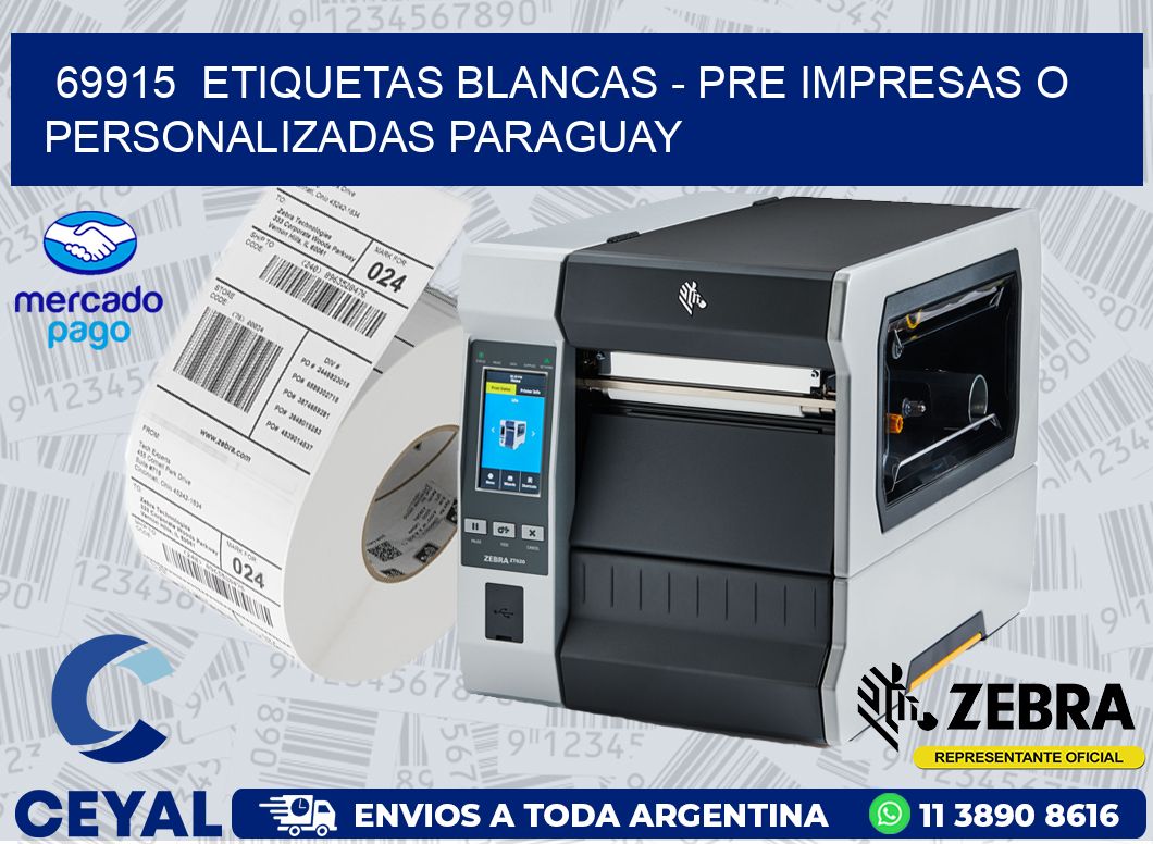 69915  ETIQUETAS BLANCAS – PRE IMPRESAS O PERSONALIZADAS PARAGUAY