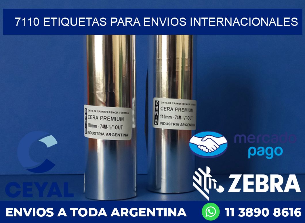 7110 ETIQUETAS PARA ENVIOS INTERNACIONALES