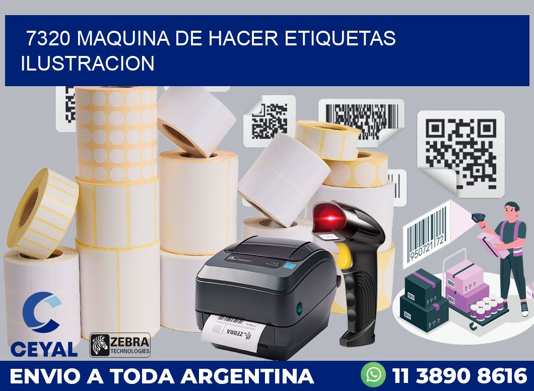 7320 MAQUINA DE HACER ETIQUETAS ILUSTRACION