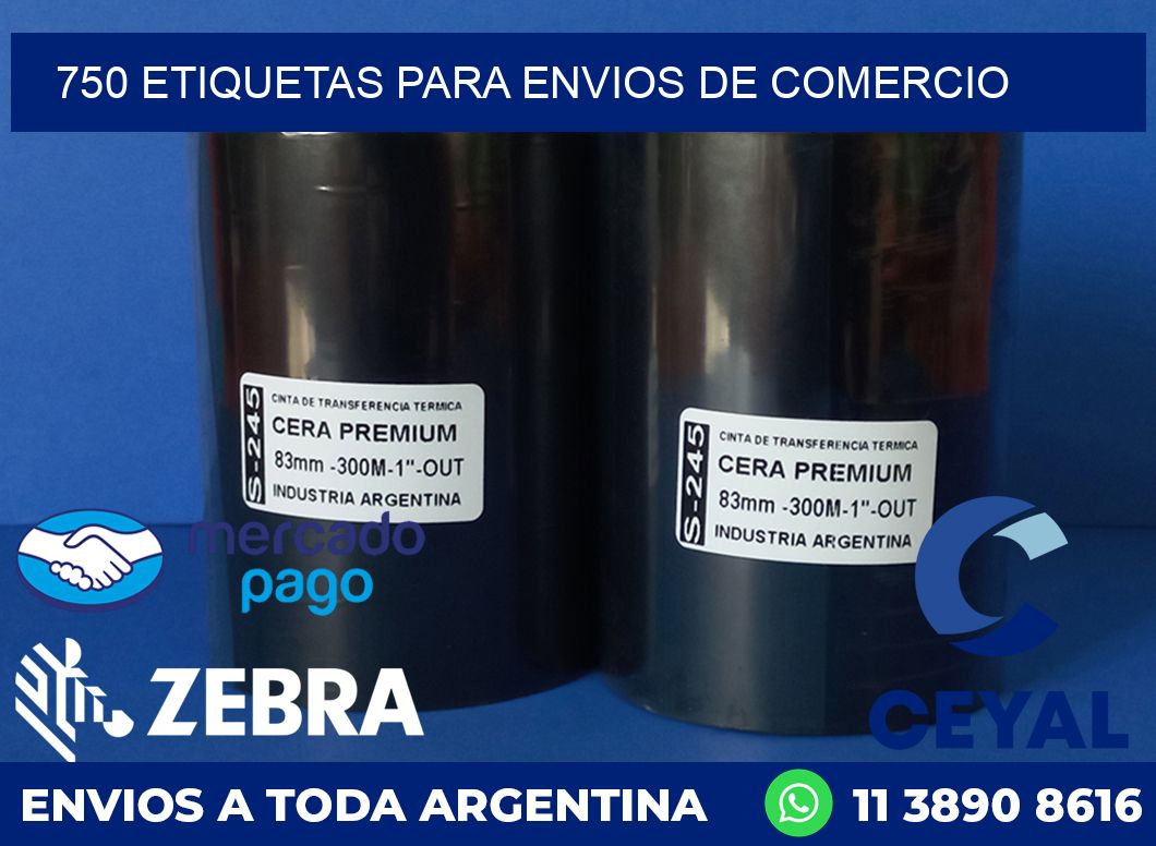 750 ETIQUETAS PARA ENVIOS DE COMERCIO
