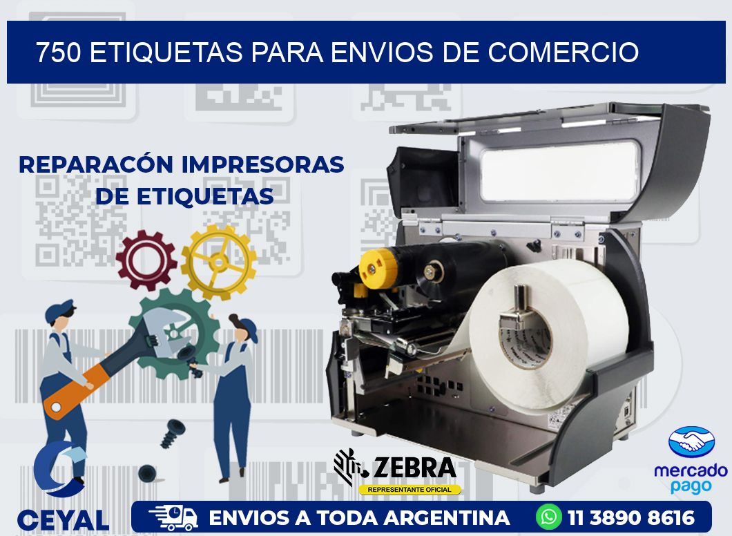 750 ETIQUETAS PARA ENVIOS DE COMERCIO