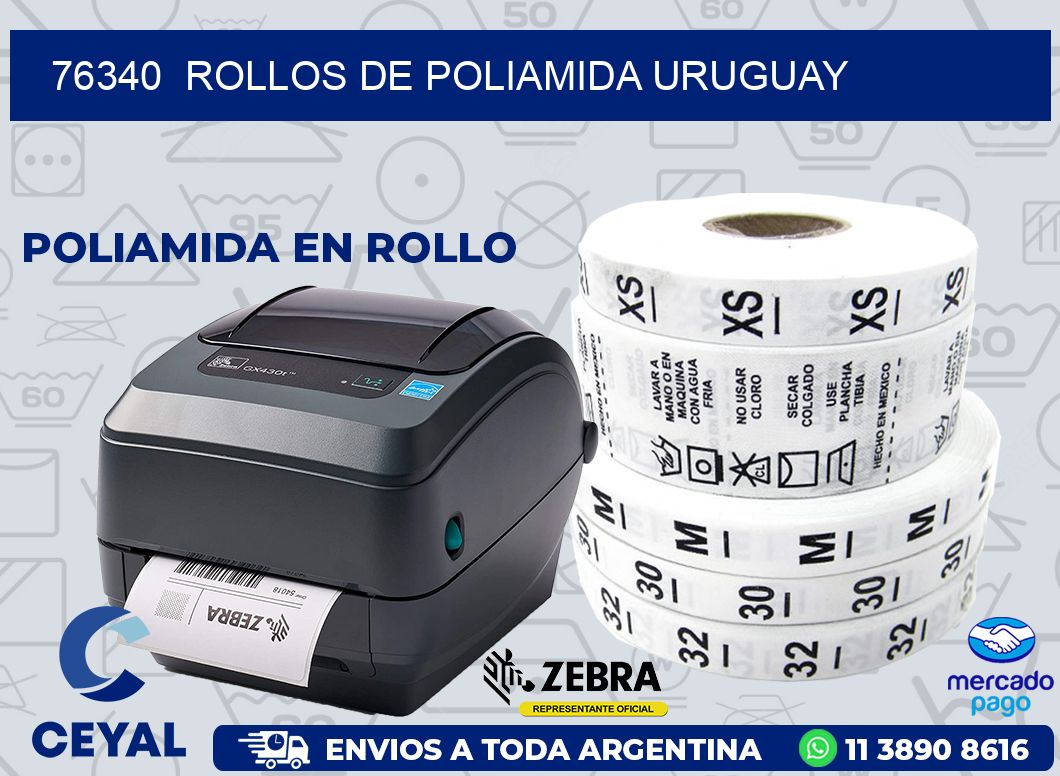 76340  ROLLOS DE POLIAMIDA URUGUAY