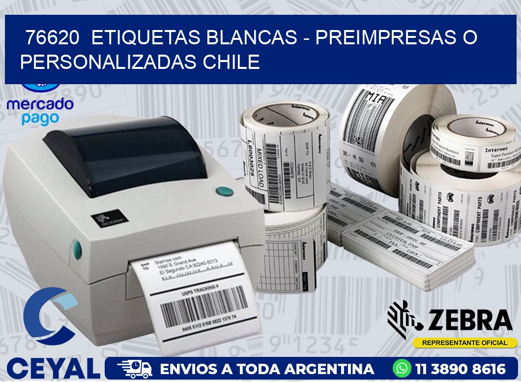 76620  ETIQUETAS BLANCAS – PREIMPRESAS O PERSONALIZADAS CHILE