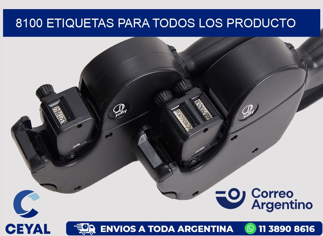8100 ETIQUETAS PARA TODOS LOS PRODUCTO
