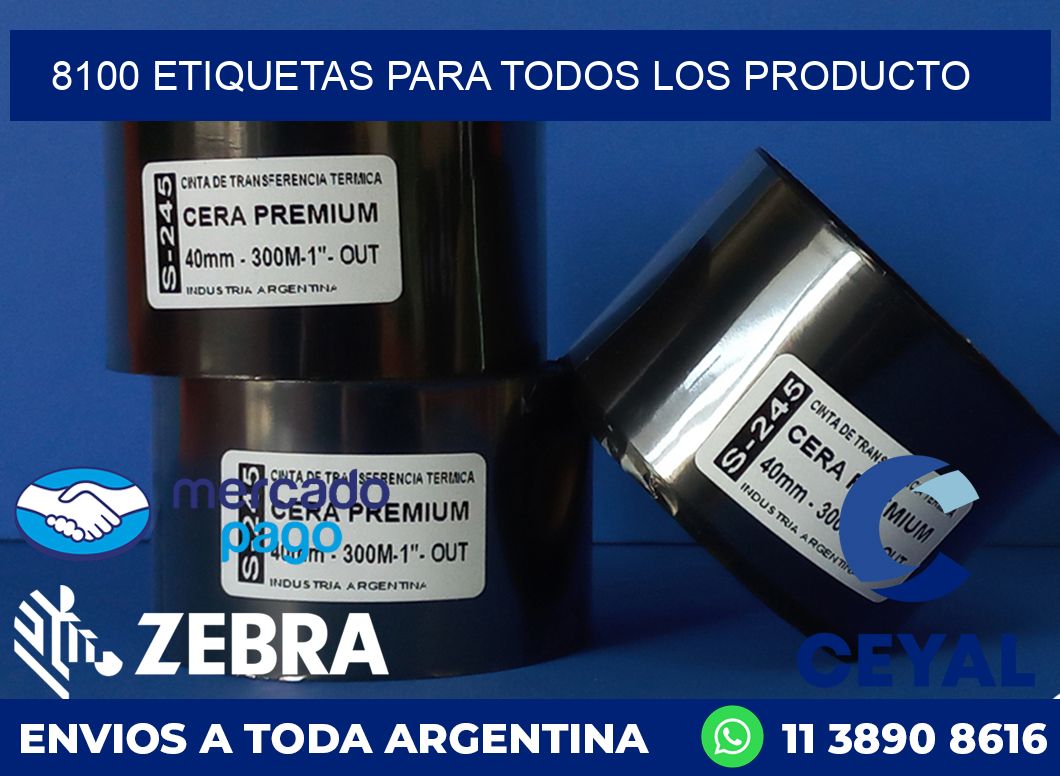 8100 ETIQUETAS PARA TODOS LOS PRODUCTO